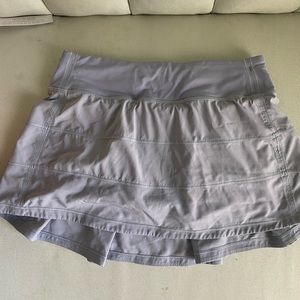 LULULEMON Pace Rival Skirt Size 4 Lilac Gray